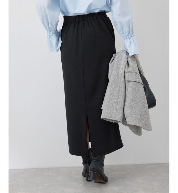 Rope&rsquo;Picnic「【3サイズ展開】裏起毛ボンディングジョーゼットアイラインスカート」|スカート|