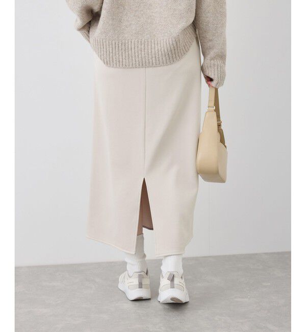 Rope&rsquo;Picnic「【3サイズ展開】裏起毛ボンディングジョーゼットアイラインスカート」|スカート|