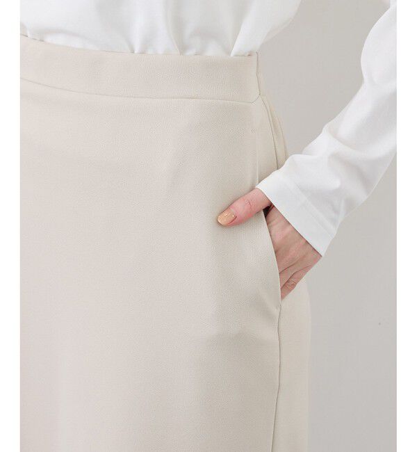 Rope&rsquo;Picnic「【3サイズ展開】裏起毛ボンディングジョーゼットアイラインスカート」|スカート|