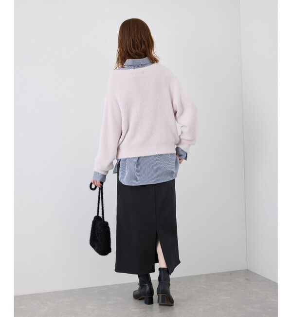 Rope&rsquo;Picnic「【3サイズ展開】裏起毛ボンディングジョーゼットアイラインスカート」|スカート|