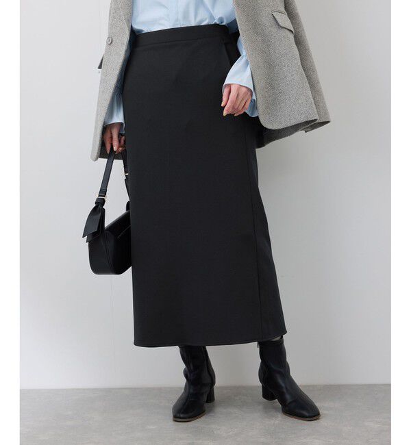 Rope&rsquo;Picnic「【3サイズ展開】裏起毛ボンディングジョーゼットアイラインスカート」|スカート|