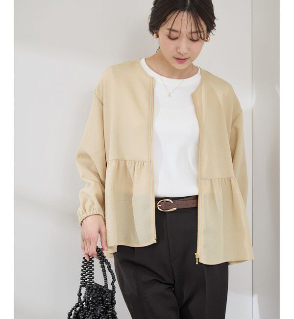 Rope&rsquo;Picnic「メッシュペプラムブルゾン」|ブルゾン・スタジャン|