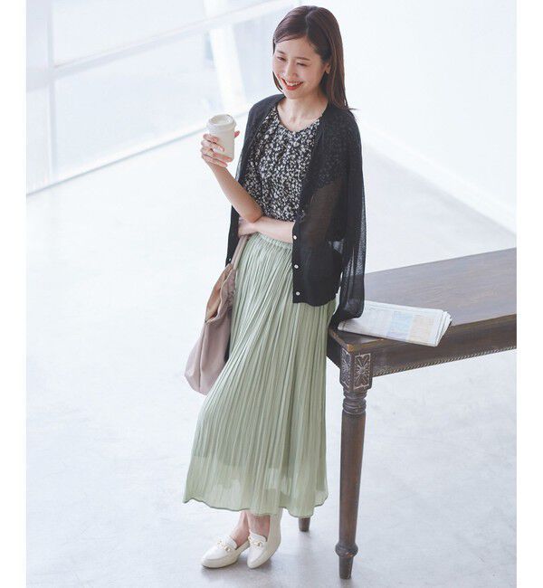 Rope&rsquo;Picnic「【新色追加】着丈が選べるエアリープリーツスカート」|スカート|