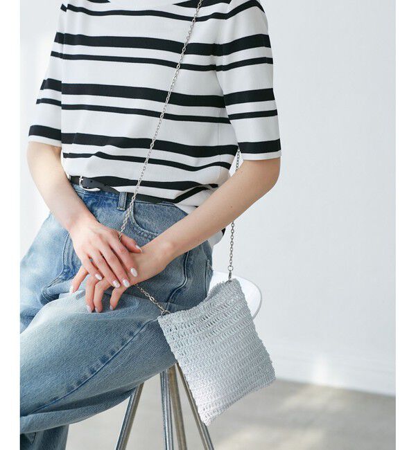 ROPE PICNIC PASSAGE「メタリックヤーンミニチェーンショルダーバッグ」|ショルダー・メッセンジャー|メタリック