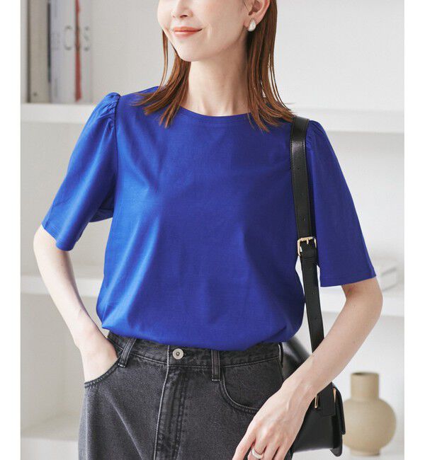 Rope&rsquo;Picnic「【UVカット・接触冷感】70シルケットパフスリーブトップス」|Tシャツ・カットソー|