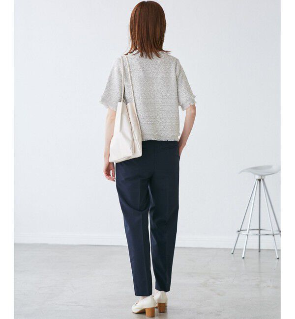 Rope&rsquo;Picnic「【サマー・ツイード】ハーフスリーブカーディガン」|カーディガン|