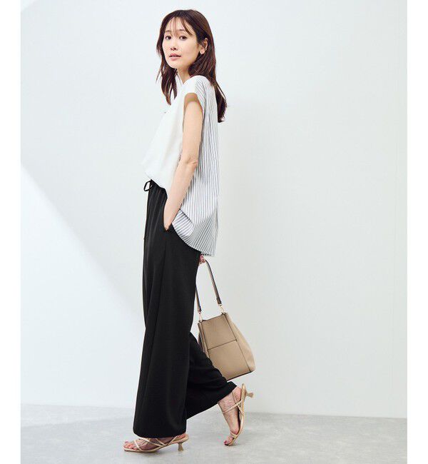 Rope&rsquo;Picnic「ジョガーイージーワイドパンツ/セットアップ対応」|チノ|