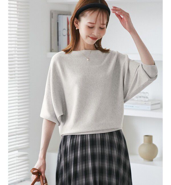 Rope&rsquo;Picnic「ラメ混ドルマン7分袖ニット」|ニット・セーター|