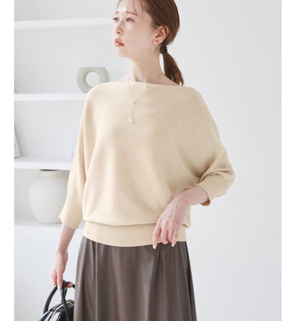 Rope&rsquo;Picnic「ラメ混ドルマン7分袖ニット」|ニット・セーター|