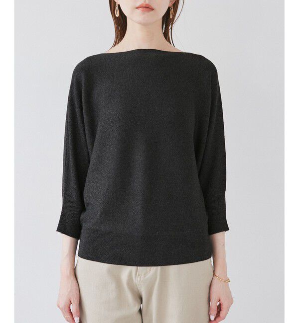 Rope&rsquo;Picnic「ラメ混ドルマン7分袖ニット」|ニット・セーター|