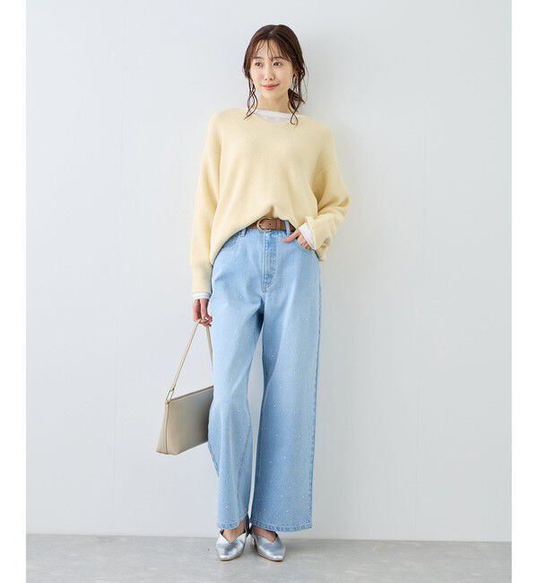 Rope&rsquo;Picnic「【新色追加】スフレニットシリーズ Vネックニットプルオーバー/イージーケア・リンクコーデ」|ニット・セーター|