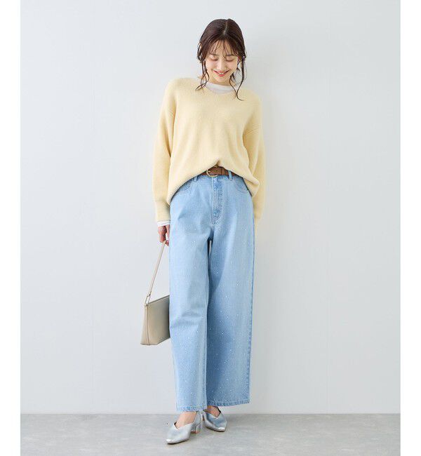 Rope&rsquo;Picnic「【新色追加】スフレニットシリーズ Vネックニットプルオーバー/イージーケア・リンクコーデ」|ニット・セーター|