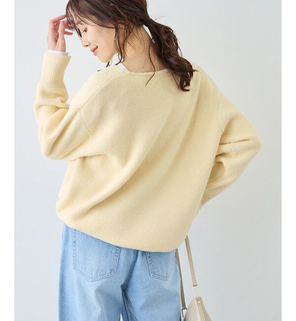 Rope&rsquo;Picnic「【新色追加】スフレニットシリーズ Vネックニットプルオーバー/イージーケア・リンクコーデ」|ニット・セーター|