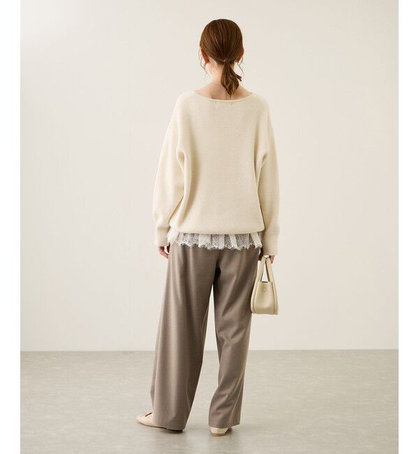 Rope&rsquo;Picnic「【新色追加】スフレニットシリーズ Vネックニットプルオーバー/イージーケア・リンクコーデ」|ニット・セーター|