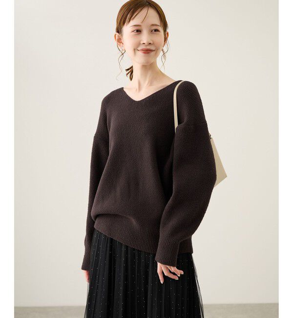 Rope&rsquo;Picnic「【新色追加】スフレニットシリーズ Vネックニットプルオーバー/イージーケア・リンクコーデ」|ニット・セーター|