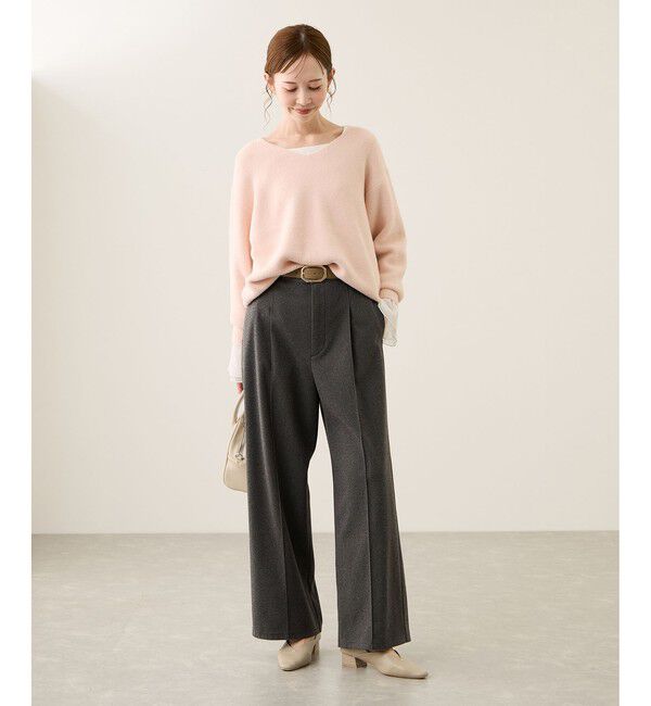 Rope&rsquo;Picnic「【新色追加】スフレニットシリーズ Vネックニットプルオーバー/イージーケア・リンクコーデ」|ニット・セーター|