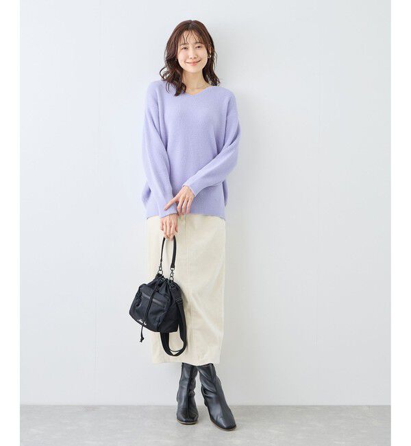 Rope&rsquo;Picnic「【新色追加】スフレニットシリーズ Vネックニットプルオーバー/イージーケア・リンクコーデ」|ニット・セーター|