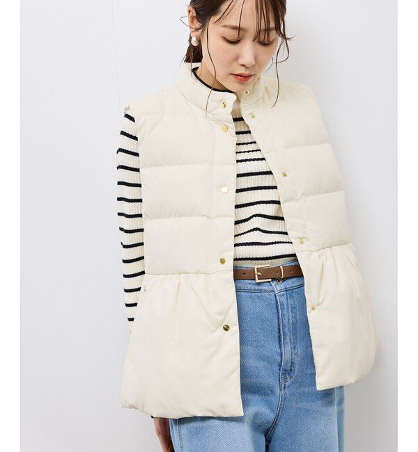 Rope&rsquo;Picnic「【GREEN DOWN/グリーンダウン】ペプラムダウンベスト」|ダウンベスト・ベスト|