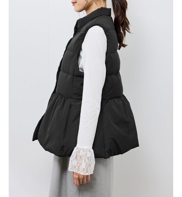 Rope&rsquo;Picnic「【GREEN DOWN/グリーンダウン】ペプラムダウンベスト」|ダウンベスト・ベスト|