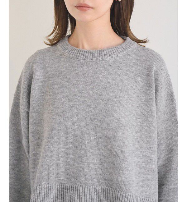 Rope&rsquo;Picnic「【新色追加】着丈が選べるクルーネックサイドスリットニットプルオーバー/イージーケア」|ニット・セーター|