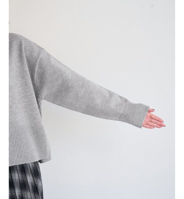 Rope&rsquo;Picnic「【新色追加】着丈が選べるクルーネックサイドスリットニットプルオーバー/イージーケア」|ニット・セーター|