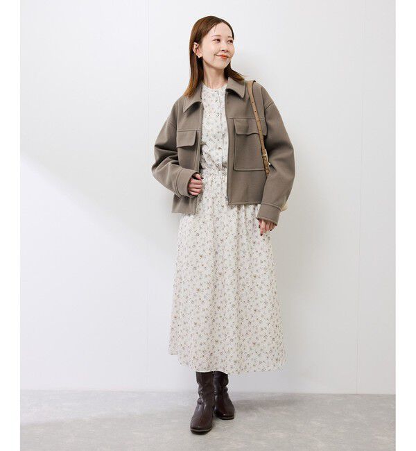 Rope&rsquo;Picnic「ジャージーメルトンシリーズ ポケット付きジップブルゾン/リンクコーデ」|ブルゾン・スタジャン|