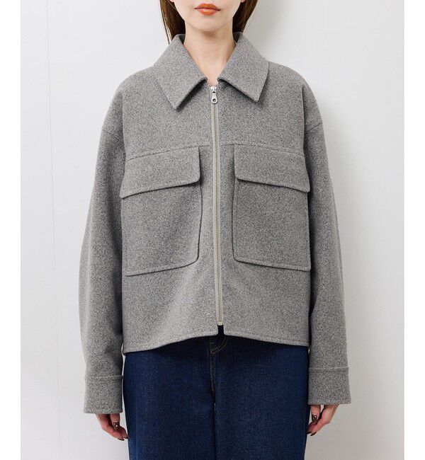 Rope&rsquo;Picnic「ジャージーメルトンシリーズ ポケット付きジップブルゾン/リンクコーデ」|ブルゾン・スタジャン|