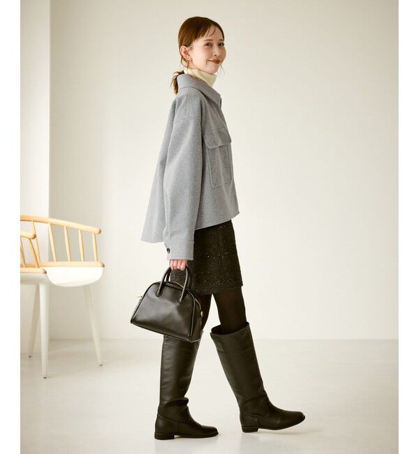 Rope&rsquo;Picnic「ジャージーメルトンシリーズ ポケット付きジップブルゾン/リンクコーデ」|ブルゾン・スタジャン|