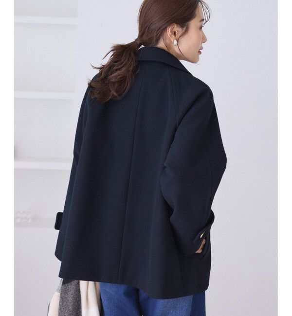 Rope&rsquo;Picnic「ジャージーメルトンシリーズ 金ボタンミドル丈コート/リンクコーデ」|その他|