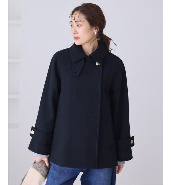 Rope&rsquo;Picnic「ジャージーメルトンシリーズ 金ボタンミドル丈コート/リンクコーデ」|その他|