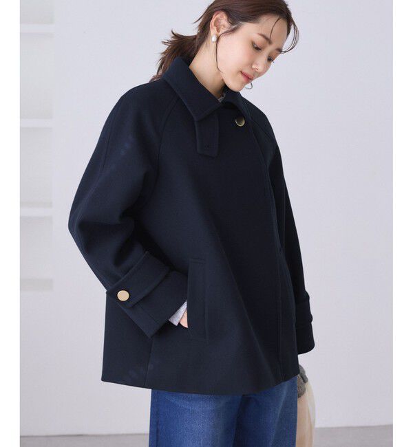 Rope&rsquo;Picnic「ジャージーメルトンシリーズ 金ボタンミドル丈コート/リンクコーデ」|その他|