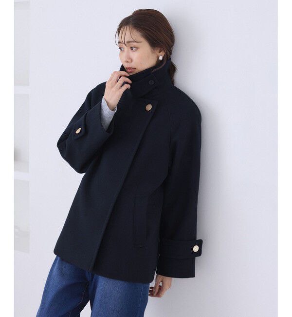 Rope&rsquo;Picnic「ジャージーメルトンシリーズ 金ボタンミドル丈コート/リンクコーデ」|その他|