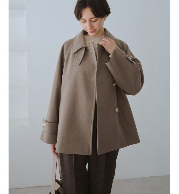 Rope&rsquo;Picnic「ジャージーメルトンシリーズ 金ボタンミドル丈コート/リンクコーデ」|その他|