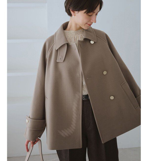 Rope&rsquo;Picnic「ジャージーメルトンシリーズ 金ボタンミドル丈コート/リンクコーデ」|その他|