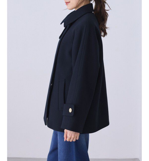 Rope&rsquo;Picnic「ジャージーメルトンシリーズ 金ボタンミドル丈コート/リンクコーデ」|その他|