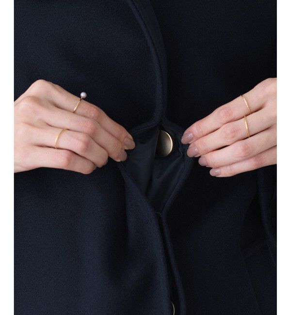 Rope&rsquo;Picnic「ジャージーメルトンシリーズ 金ボタンミドル丈コート/リンクコーデ」|その他|