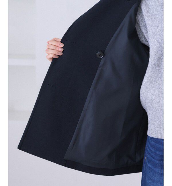 Rope&rsquo;Picnic「ジャージーメルトンシリーズ 金ボタンミドル丈コート/リンクコーデ」|その他|