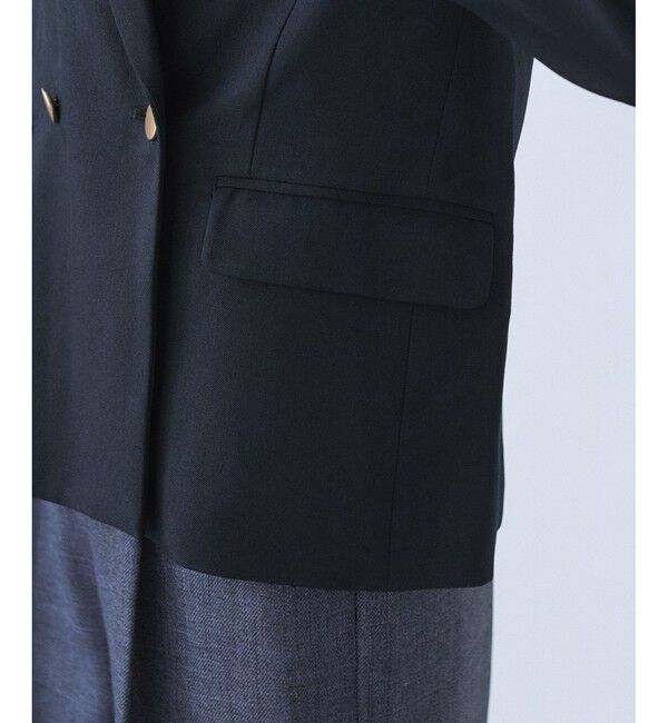 Rope&rsquo;Picnic「レディハンサムシリーズ ウールライク金ボタンジャケット(総裏地)/セットアップ対応」|テーラードジャケット|