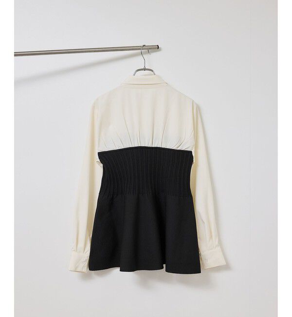 Rope&rsquo;Picnic「シャツドッキングペプラムニット」|シャツ・ブラウス|