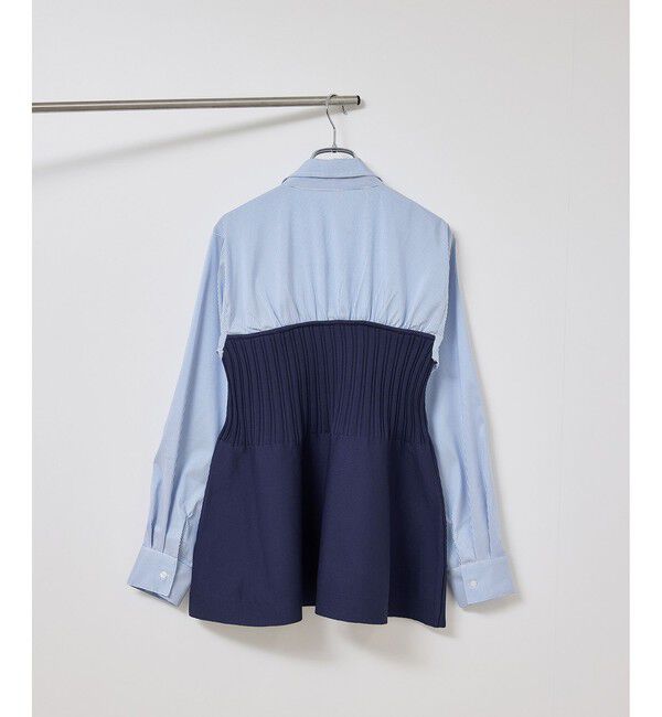 Rope&rsquo;Picnic「シャツドッキングペプラムニット」|シャツ・ブラウス|