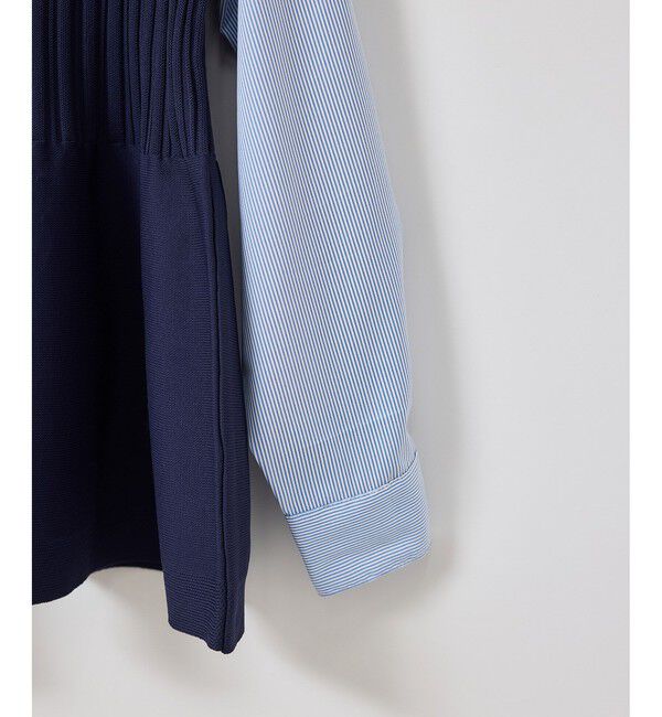 Rope&rsquo;Picnic「シャツドッキングペプラムニット」|シャツ・ブラウス|