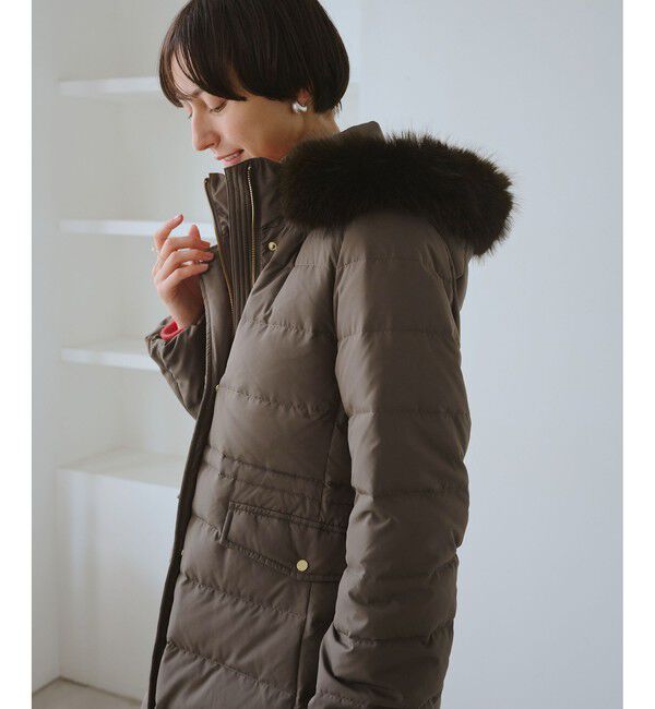 Rope&rsquo;Picnic「【GREEN DOWN/グリーンダウン】ファー付きダウンロングコート/一部WEB限定カラー」|ダウン|