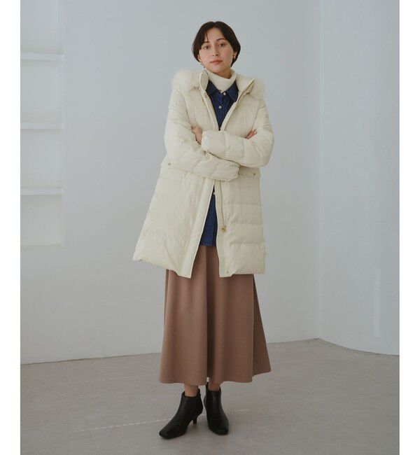 Rope&rsquo;Picnic「【GREEN DOWN/グリーンダウン】ファー付きダウンロングコート/一部WEB限定カラー」|ダウン|