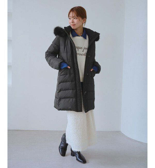 Rope&rsquo;Picnic「【GREEN DOWN/グリーンダウン】ファー付きダウンロングコート/一部WEB限定カラー」|ダウン|