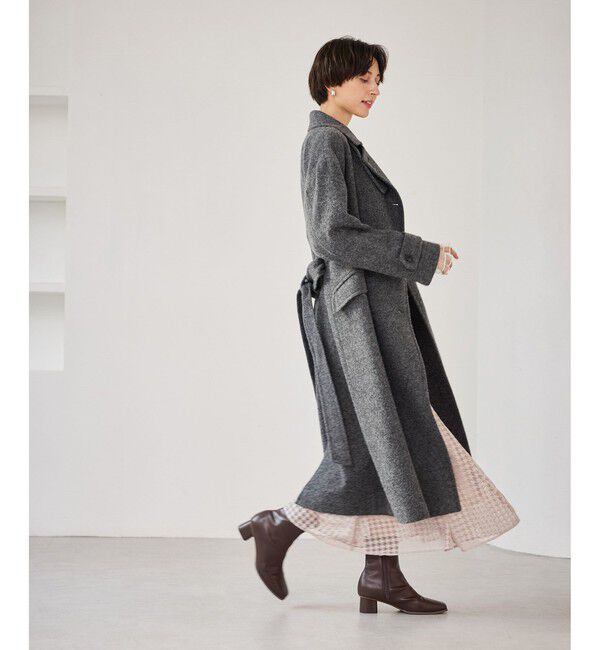 Rope&rsquo;Picnic「JAPAN FABRIC スタンドカラーロングコート/一部WEB限定カラー」|チェスターコート|