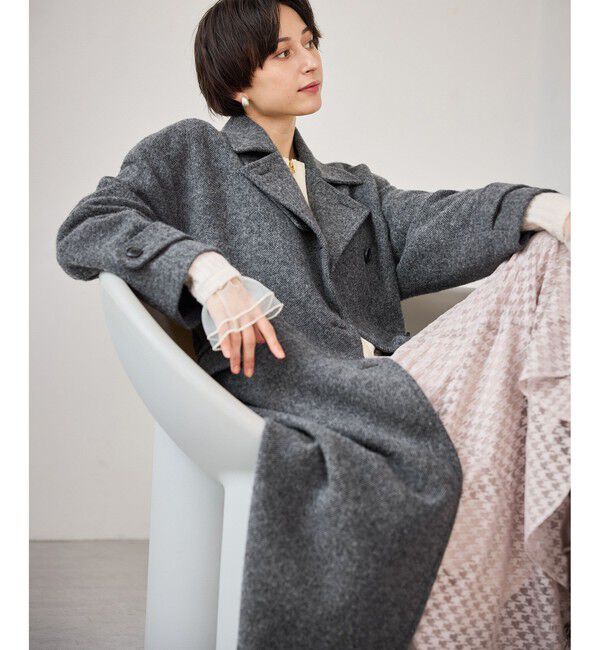 Rope&rsquo;Picnic「JAPAN FABRIC スタンドカラーロングコート/一部WEB限定カラー」|チェスターコート|