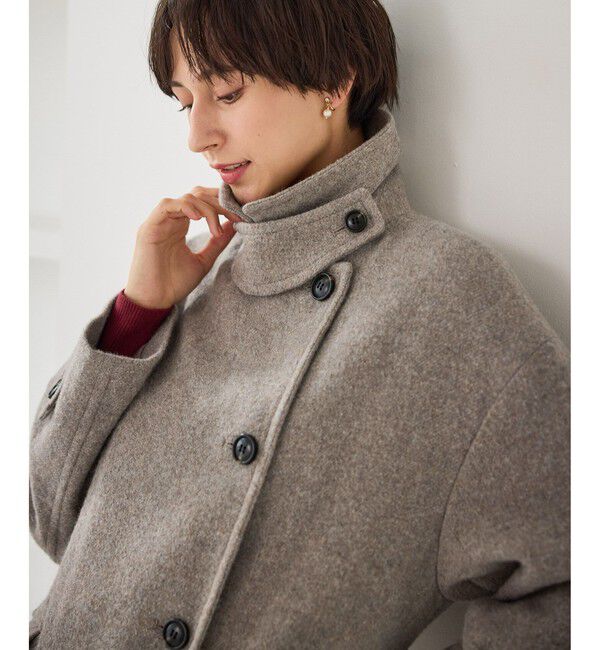 Rope&rsquo;Picnic「JAPAN FABRIC スタンドカラーロングコート/一部WEB限定カラー」|チェスターコート|