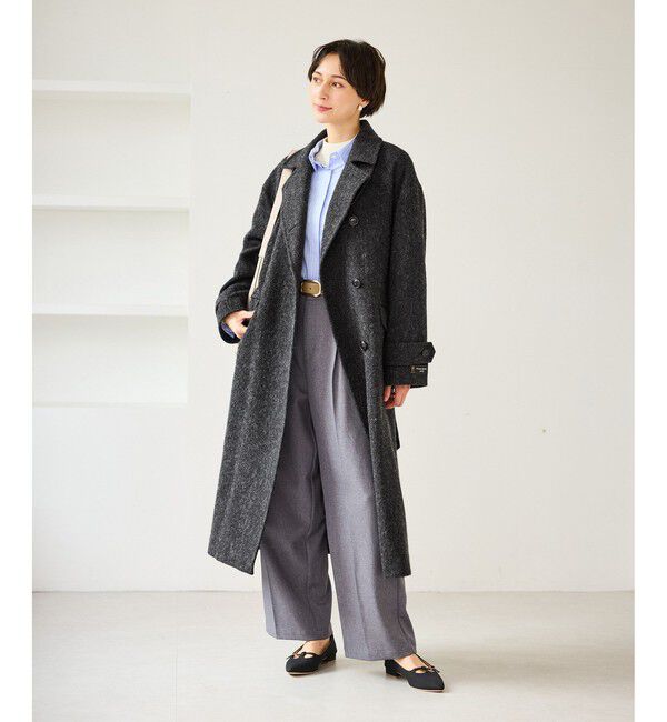 Rope&rsquo;Picnic「JAPAN FABRIC スタンドカラーロングコート/一部WEB限定カラー」|チェスターコート|