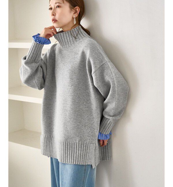 Rope&rsquo;Picnic「【WEB限定】サイドスリットニットプルオーバー/イージーケア」|ニット・セーター|