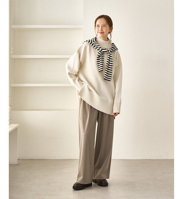 Rope&rsquo;Picnic「【WEB限定】サイドスリットニットプルオーバー/イージーケア」|ニット・セーター|